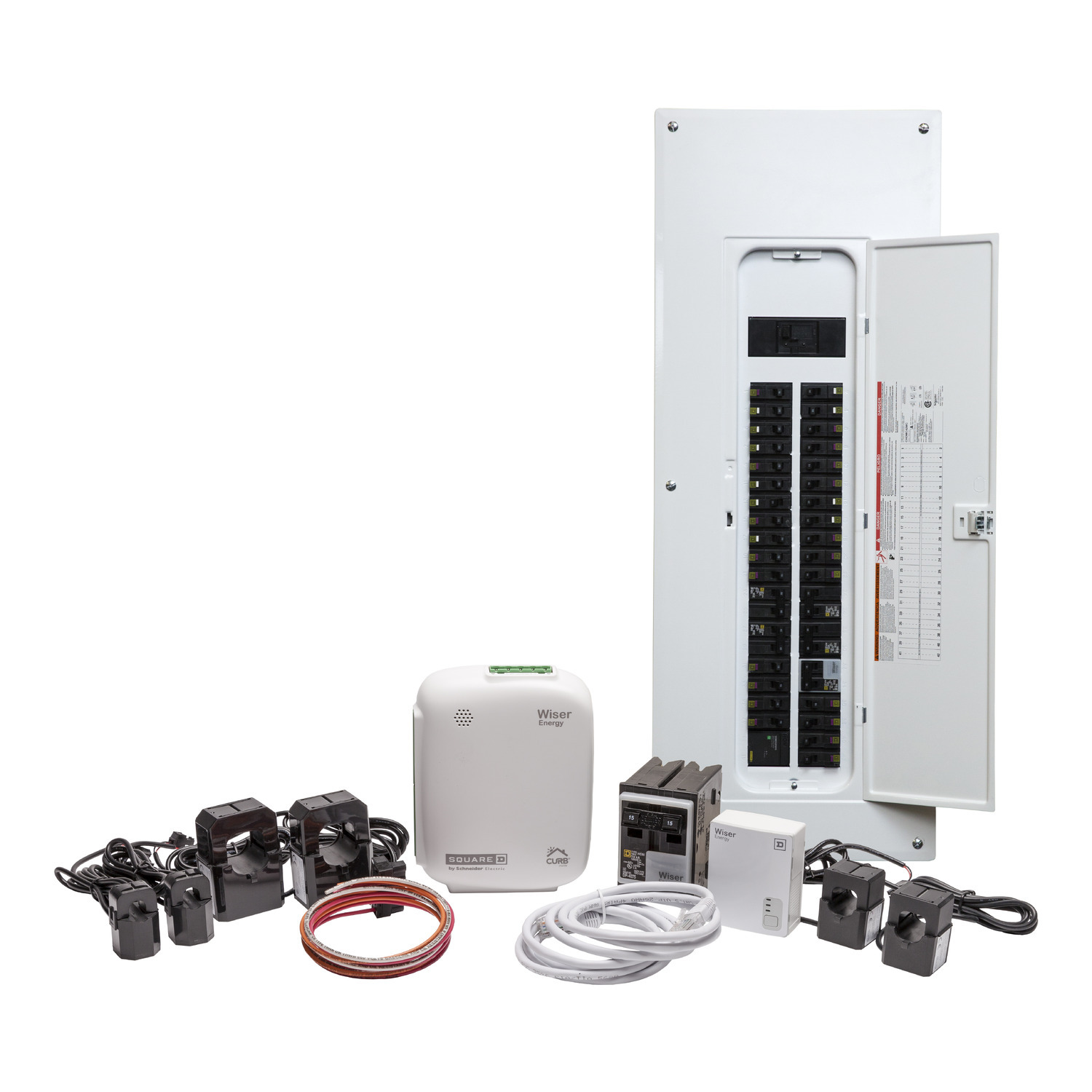 Load center, QO, 1 phase, 42 spaces, 42 circuits, 200A convertible main breaker, PoN, NEMA1, combo cover, monitored