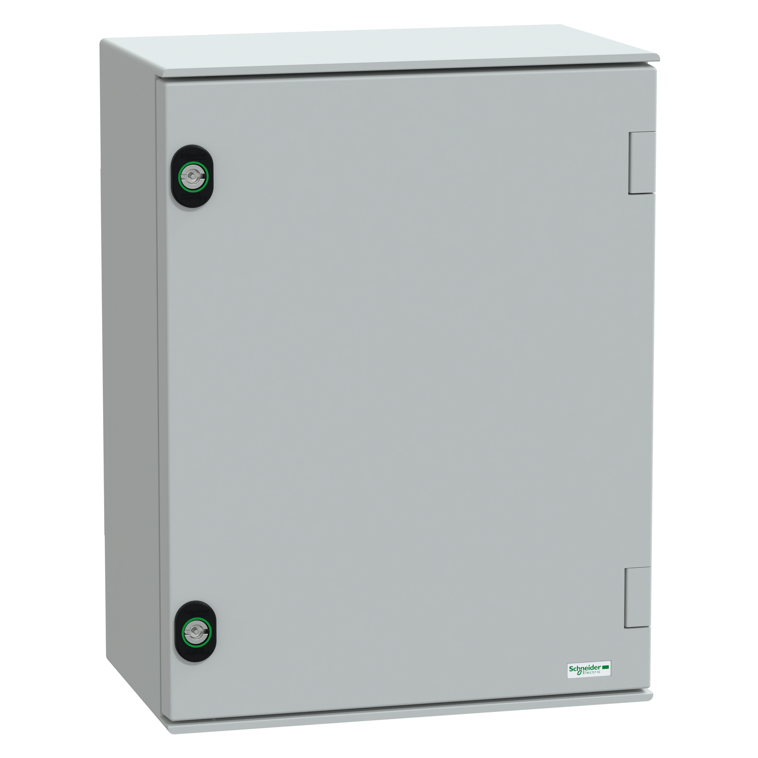 Wall mounted polyester enclosure, PanelSeT PLM, plain door, 430x330x200mm, IP66, IK10, RAL 7035