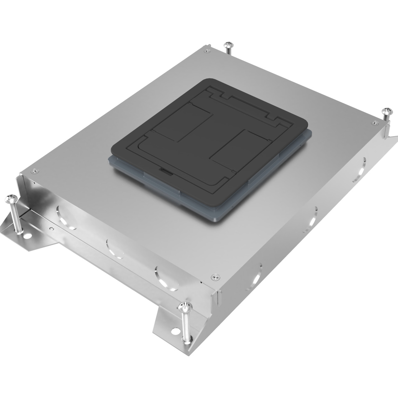 RFBA 4-Gang Shallow Floor Box, Rectangular, 2.5 Inch