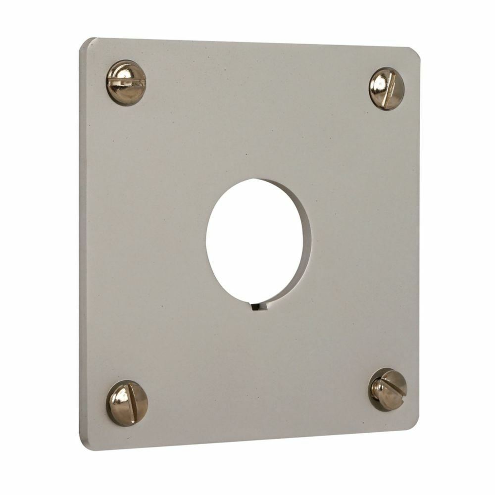 Eaton M22 pushbutton mounting plate, M22 Modular Pushbutton Aluminum Flush Mounting Plate, Button: Yellow, IP66, NEMA 4X, 13, 22.5 mm