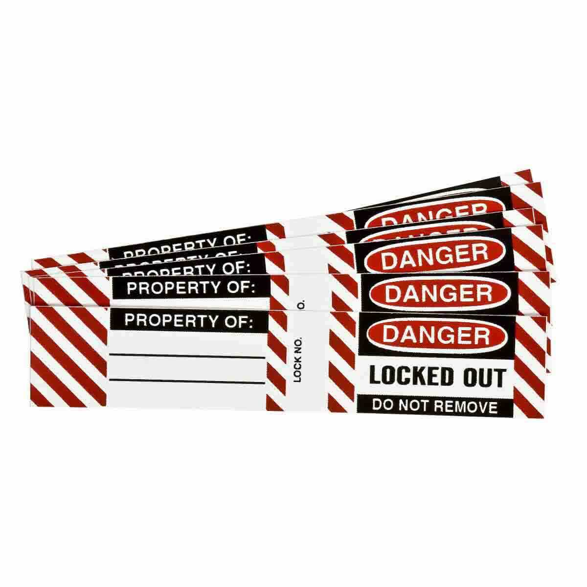 Padlock Labels Vinyl DANGER English 6PK