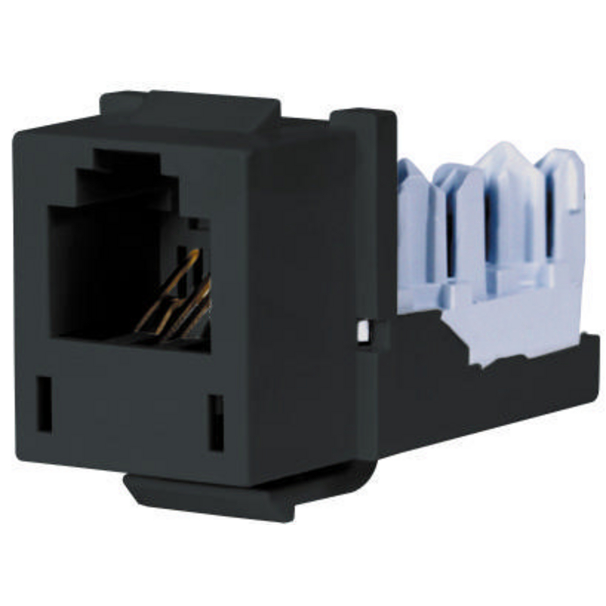 Telephone/Data, Jack, XCELERATOR, USOC 6-Position, Black