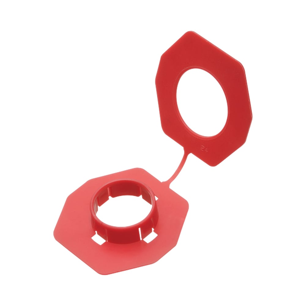 Non-metallic bushing snaps into standard knockout and fixes into common hole configurations for 2 x 4 metal studs, sold in a quantity of 100.