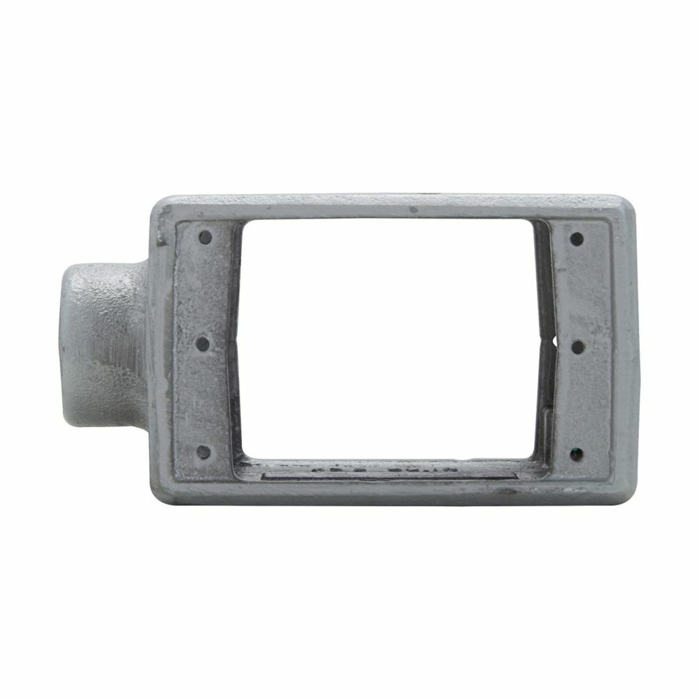 Eaton Crouse-Hinds series Condulet FS device box, Shallow, Double face, Feraloy iron alloy, Single-gang, 1/2"