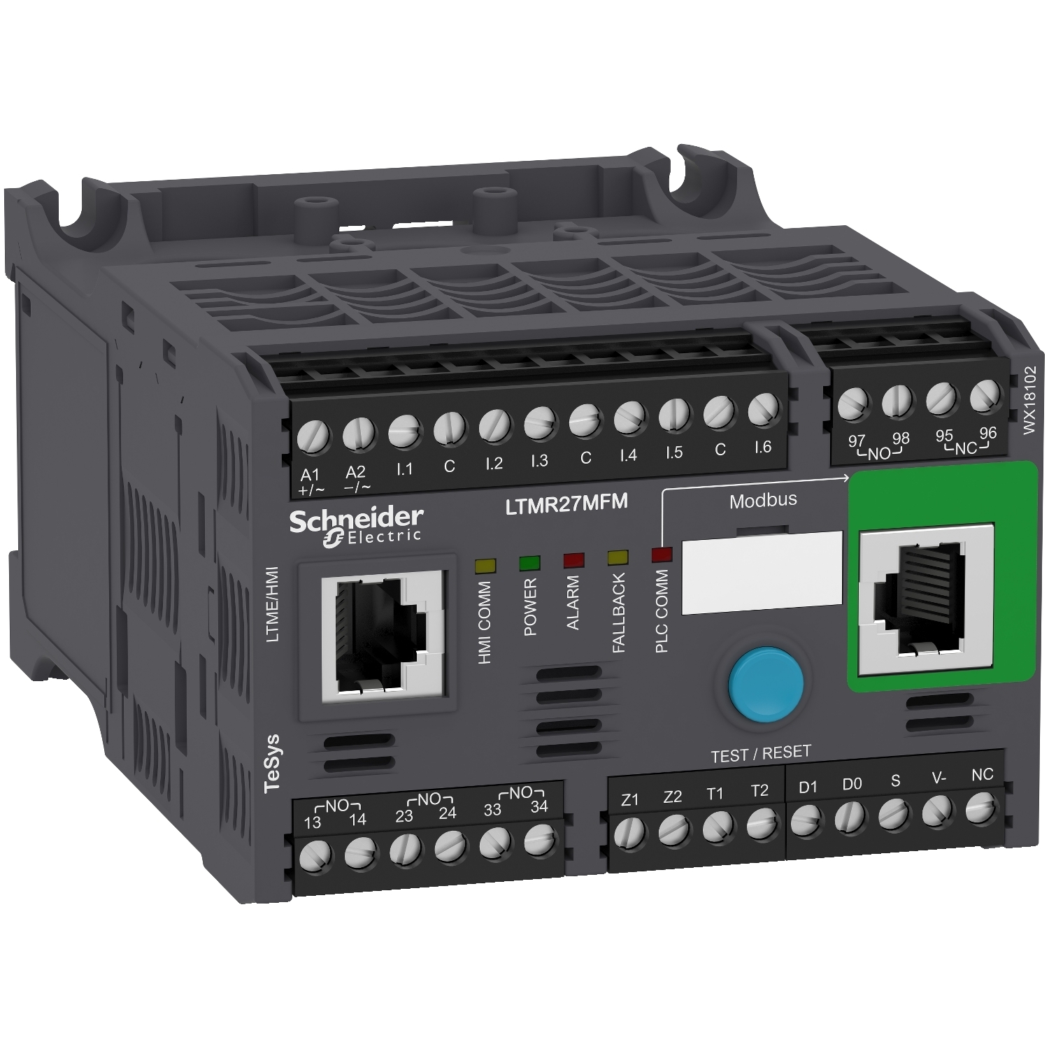 Motor controller, TeSys T, Motor Management, Modbus, 6 logic inputs, 3 logic outputs, 1.35 to 27A, 100 to 240VAC