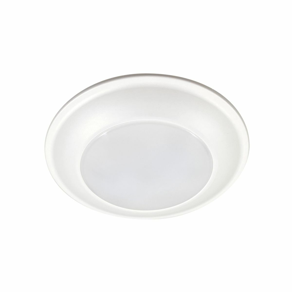 6" LED surface light, 900 lumens (nominal), 90 CRI minimum, 5000K CCT, 120V 60Hz, LE and TE phase, matte white flange cut 10 percent dimming, Qty 6 bulk pack (not for individual sale)
