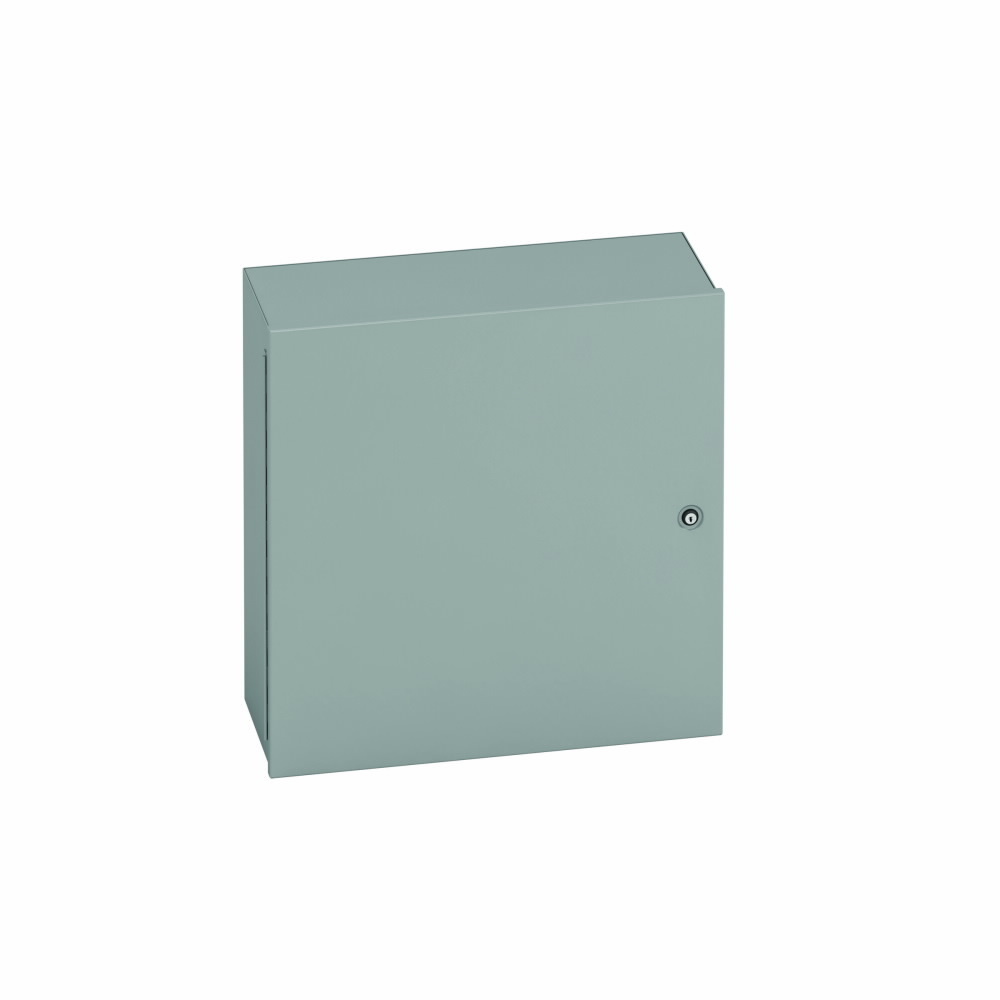 Eaton B-Line series Type 1 panel enclosures, 20" height, 6" length, 16" width, NEMA 1, Hinged cover, 1 enclosure, Wall mount, Medium single door, Keyhole slots, Carbon steel