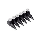 Aluminum Flood-Seal Multi-Port EPDM Rubber Insulated Bus Connector - RXL 600 Series, Cable Range #6-600 kcmil, 3 Outlets all on Same Side.  Oxide Inhibitor. 5.187 inch