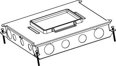6Gang Steel Recessed Floor Box