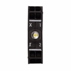 Eaton M22 modular pushbutton, LED Light Unit, Base, Spring-cage, IP66, Illuminated, Green, 13-30 Vac/dc