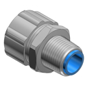 1/2 Inch Steel Insulated Liquidtight Connector With ISO Metric Thread and Chromate Finish, Thread Size 20
