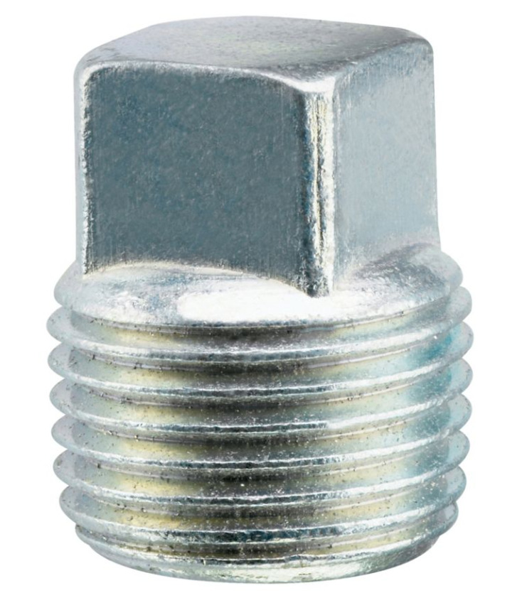 PLG75M Square Head Conduit Hub Plug, 2-1/2 in, For Use With Threaded IMC/Rigid Conduit Hub, Cast Iron, Chromate Treated Electro-Galvanized