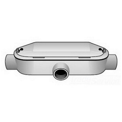 OZ-Gedney Type T Mogul Conduit Body, 2 IN Hub, Length: 17.94 IN, 4.13 IN Width, 4.44 IN Height, Malleable Iron, Finish: Hot Dip Galvanized, Connection: Tapered FNPT, 143 CU-IN Volume, Third Party Certification: UL File Number E-18095, CSA 009795, Applicable Third Party Standards: UL 514A, CSA C22.2 No.18, Federal Specification Number A-A-50563, NEMA : FB-1, FB-2.10, For Rigid Conduit And IMC