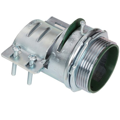 Connector, Adjustable Endstop, MC Feeder Cable, Two Screw, Steel, 2-1/2 Inch