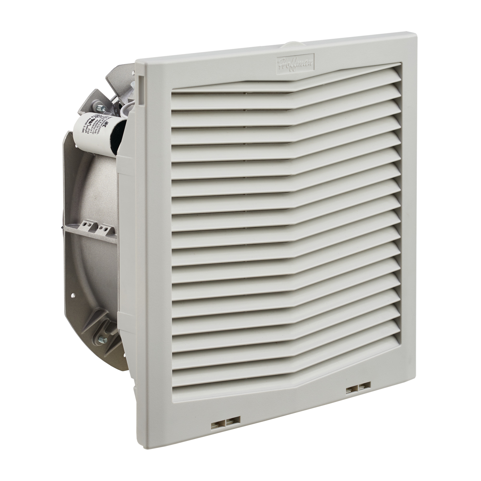 HF13 Side-Mount Filter Fan, 115V 484CFM, Lt Gray, Reverse Flow