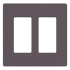 Claro Wallplate, Satin Finish, Two-gang in plum