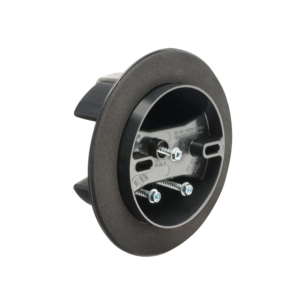 Press on Fan and Fixture Vapor Box. 70lb Fan, 200lb Fixture. For 1/2" and 5/8" drywall. 16 cu. Flange forms a protective barrier against air infiltration.
