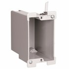 Single gang, deep old work switch and outlet box with Quick/Click and Swing-Bracket for mounting, adjusts from 1 1/4 down to 1/8. It has twoAuto/Clamps foreach end. It has a durable, impact-resistant thermoplastic box. The metal swing bracket is for quick mounting in existing walls. 50 pack.