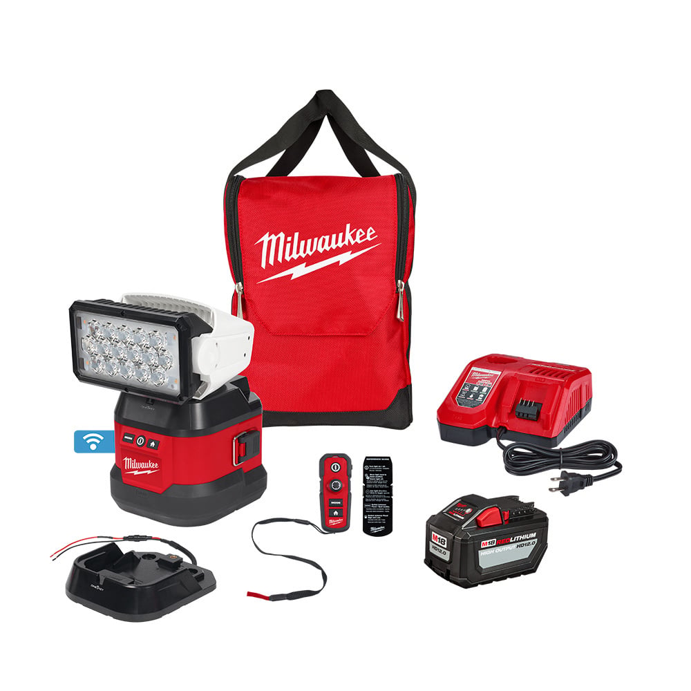 M18 Utility Remote Control Search Light Kit w/ Portable Base