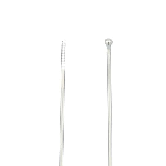 Cable Tie, Natural Polyamide (Nylon 6.6) for Temperatures up to 85 Degrees Celsius (185 F) for Indoor Applications, UL/EN/CSA62275 Type 2/21 Rated for AH-2 Plenum, Length of 357mm (14 Inches), Width of 2.3mm (0.09 Inches), Thickness of 1.1mm (0.04 Inches), Tensile Strength Rating of 80 Newtons (18 Pounds)