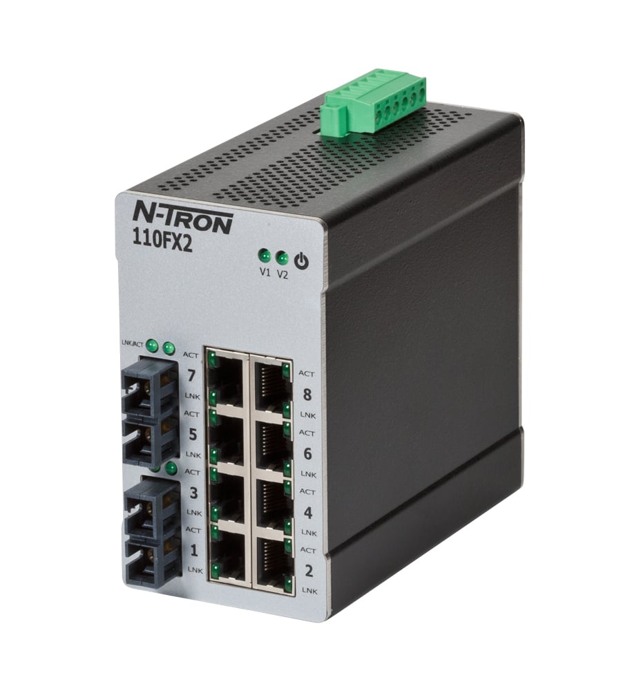 110FX2 Unmanaged Industrial Ethernet Switch, SC 15km