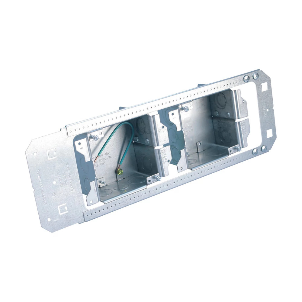 nVent CADDY All-in-One Between-Stud Without Mud Ring, Multi-Box, (5)1/2/3/4, (1)1/2, (3)1 Knockouts, 3 5/8