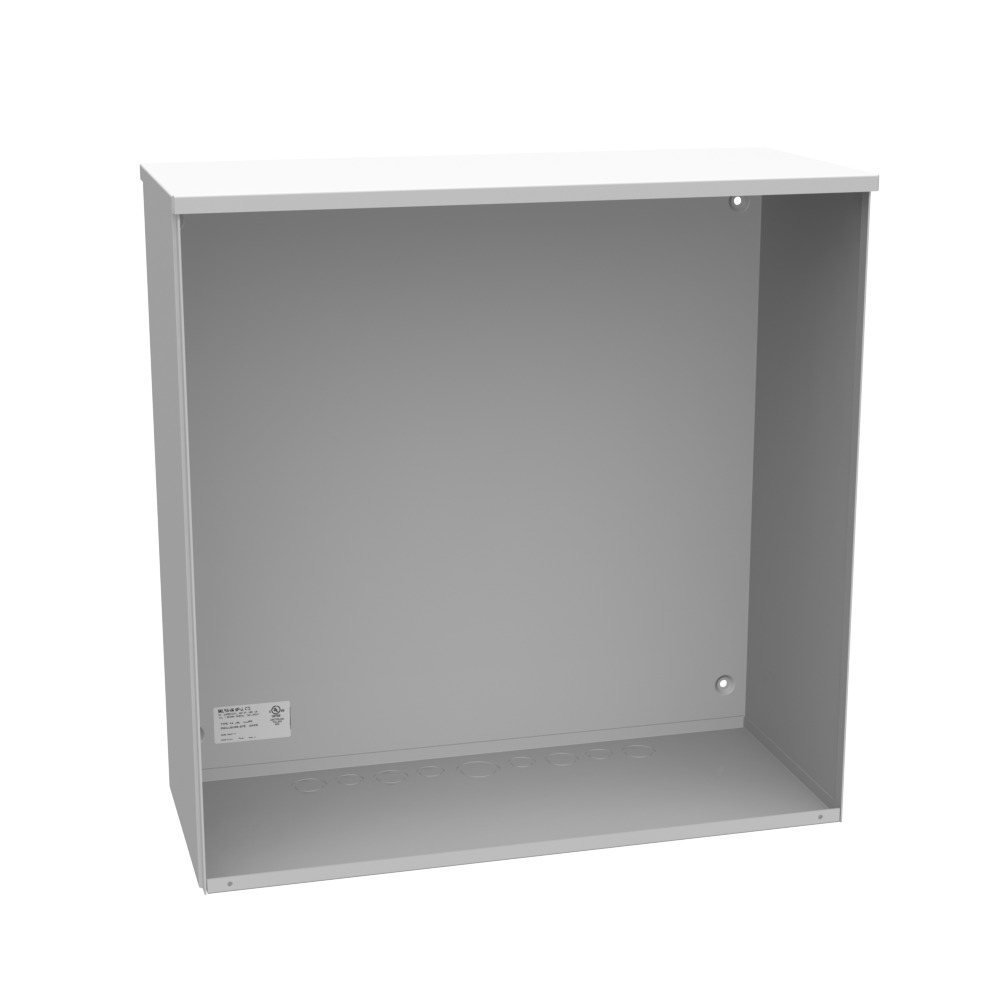 24x10x24 Screw Cover Type 3R UL Listed Steel Knockouts ANSI 61 Gray Quad D Knockout for Lock Emboss Mounting Holes in Back