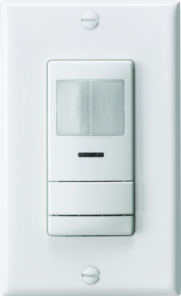WSX PDT 2P 2SA WH Wall Switch Occupancy Sensor, Passive Dual Technology, Two Pole with Vacancy (default) or Auto-On, White