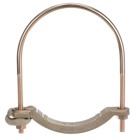 Waterpipe Ground Clamp for Wire Range 4 - 4/0, Water Pipe Size 4 - 5 , Bronze Saddle with Bronze U-Bolt