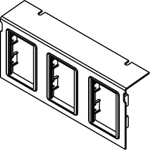 AC10105 PLATE WITH (3) 6A BEZELS