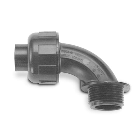 3/8 Inch 90 Degree Black Liquidtight Non-metallic Omni Connector