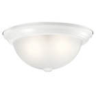 The 15.25in; 3 Light Flush Mount in White finish offers a transitional style featuring a satin-etched glass shade.  This beautiful flush mount blends well with a variety of decors.