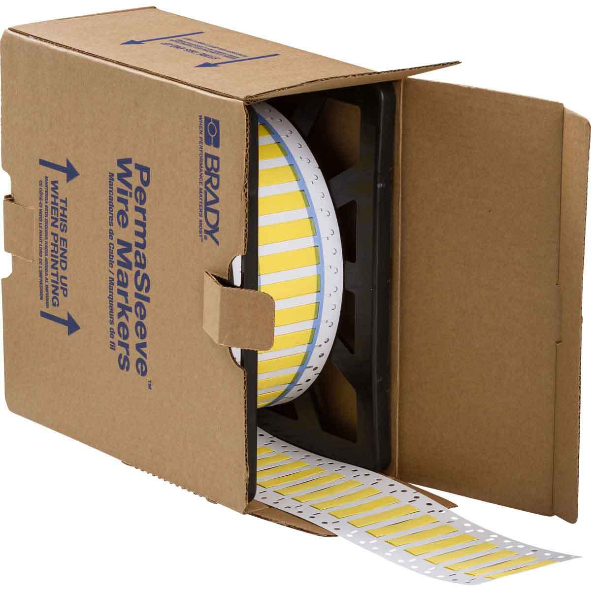 B-7641 Heat Shrink Sleeve 0.439 in H x 0.75 in W 1 Sided 2000/RL Rows 2 YL