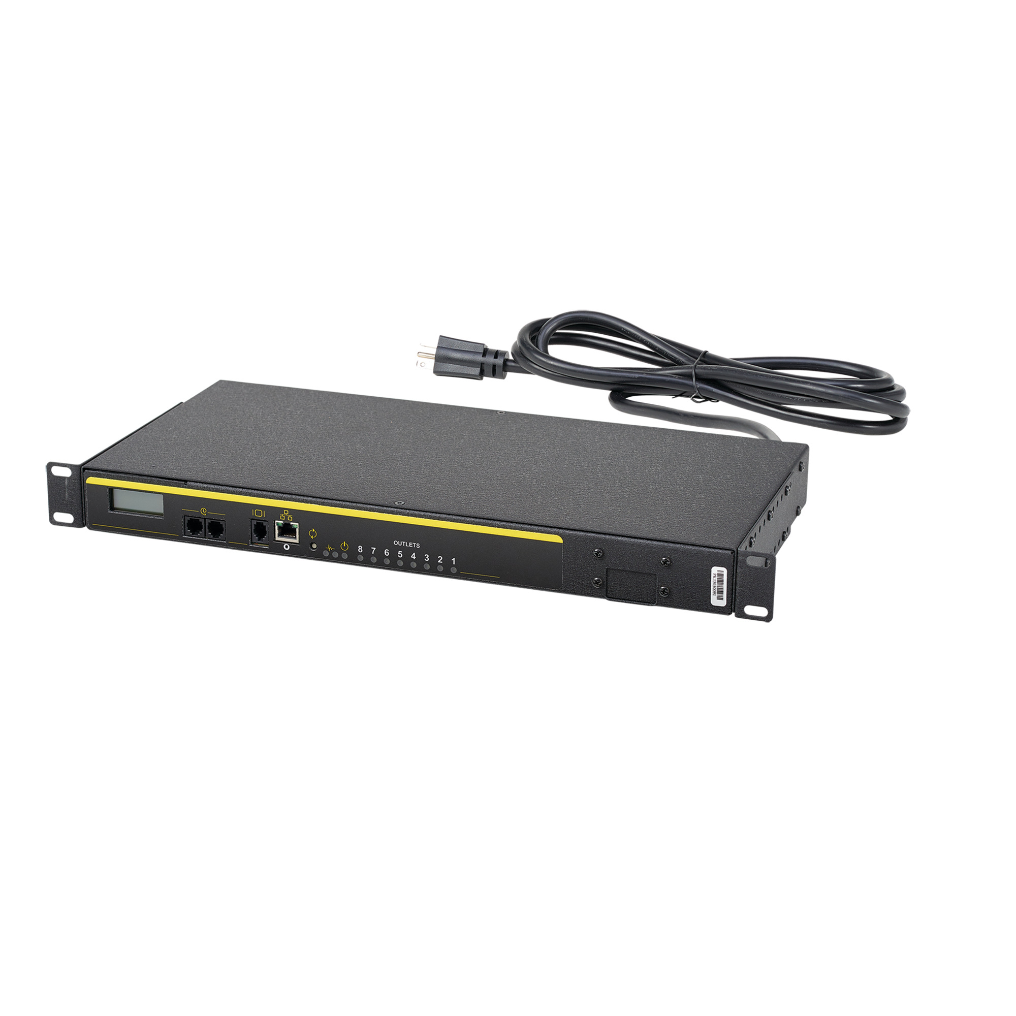 Switched PDU Outlet and Environmental Monitor, fits 19in rack, Black, Steel