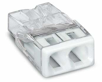 PUSHWIRE®  splicing connector; 2-conductor, white