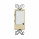 Eaton LED wallbox night light, Dimmable, #14-12 AWG, 15A, Flush mount, 120V, Back and side wiring, Light almond, Decorator, Thermoplastic