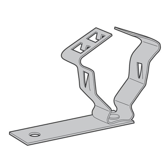 Nailing bracket riveted to conduit clip. For use with 1/2 in. & 3/4 in. conduit.