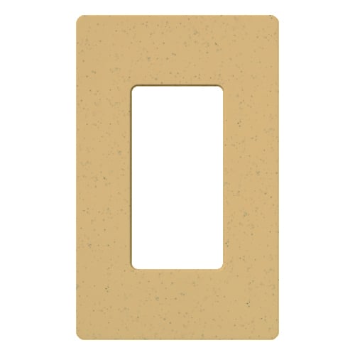 Claro Wallplate, Satin Finish, Single-gang in goldstone
