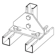 Eaton B-Line series adjustable fitting, 3.74" H x 6.62" L x 1.62" W, Steel, Electro-plated, 1/4" Gauge