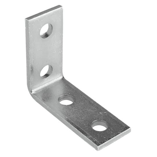 Fitting, 90 Degree, Height 4-1/8 Inches, Base Length 3-1/2 Inches, Hole Diameter 9/16 Inches, Steel