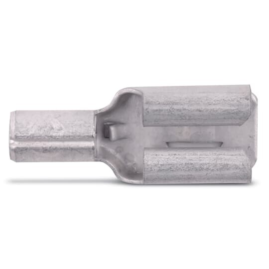 Non-Insulated Female Disconnect, Length .73 Inches, Width .31 Inches, Tab Size .250x.032, Wire Range #16-#14 AWG, Copper, Tin Plated, On Mylar Tape, 1,000 Pack
