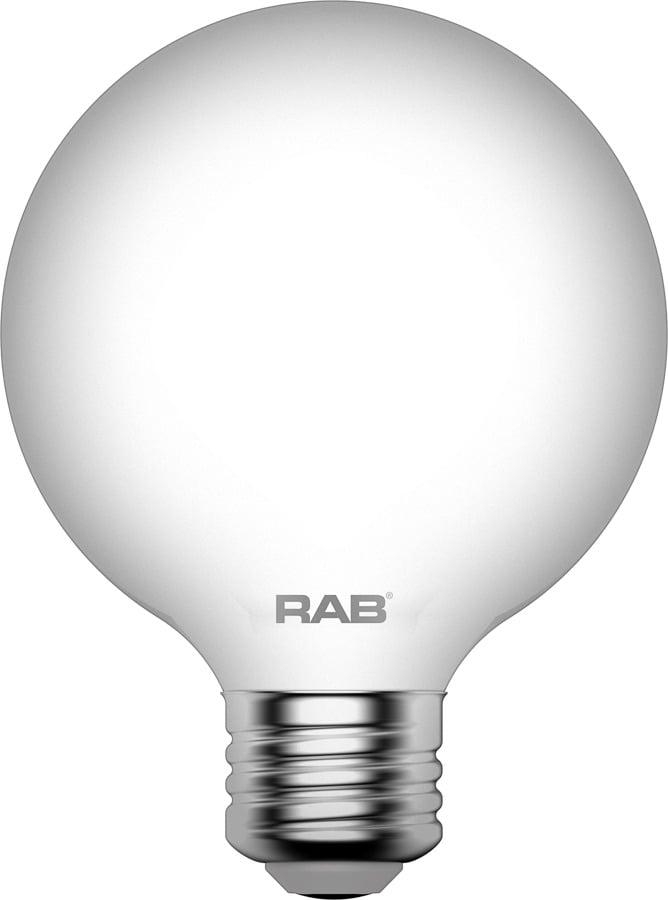 Filament G25 3.8W,40 EQ, 350Lm, Base E26, 90CRI, 2700k, Dimmable, Frosted