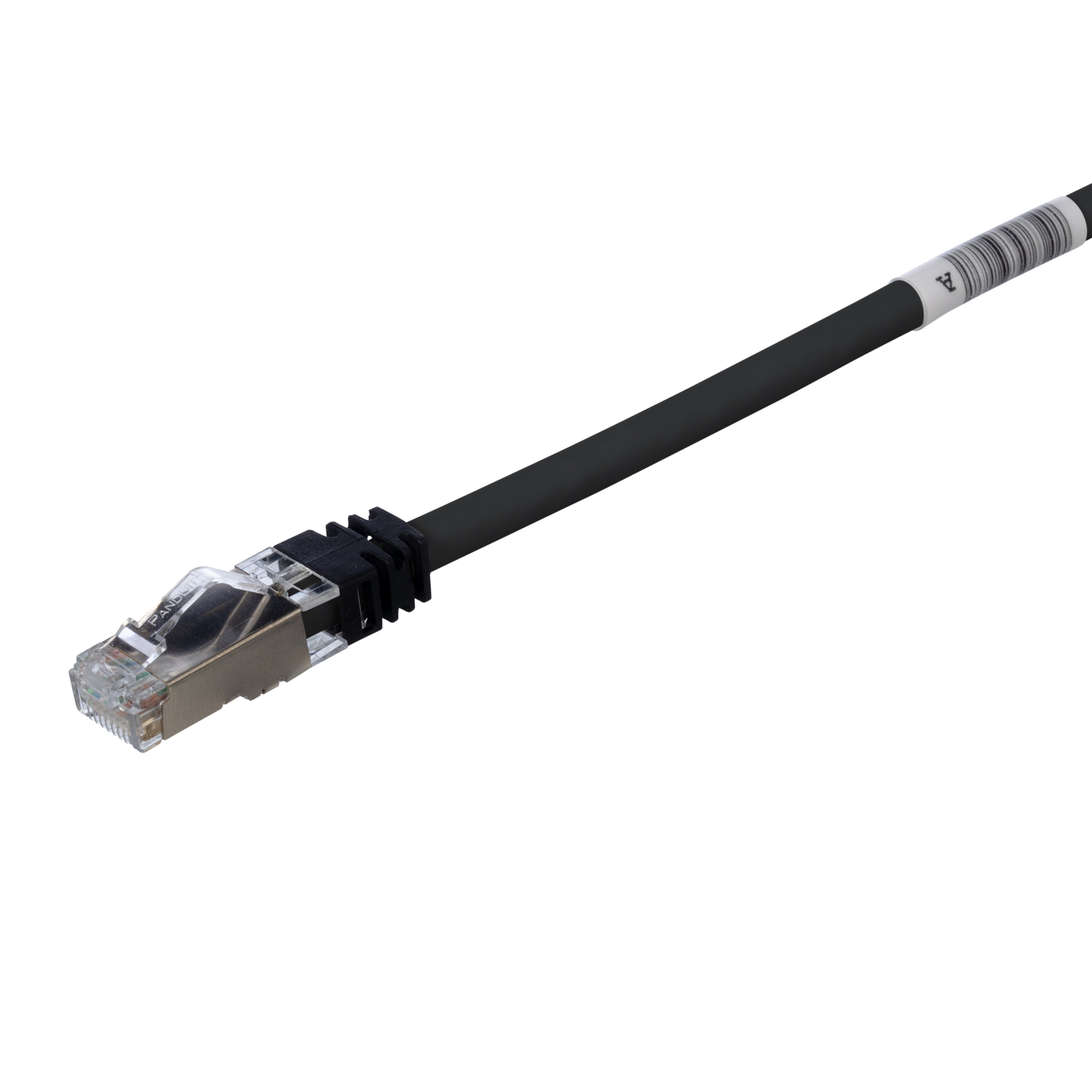 Cat 6A 26 AWG Shielded Patch Cord, 1 m, Black