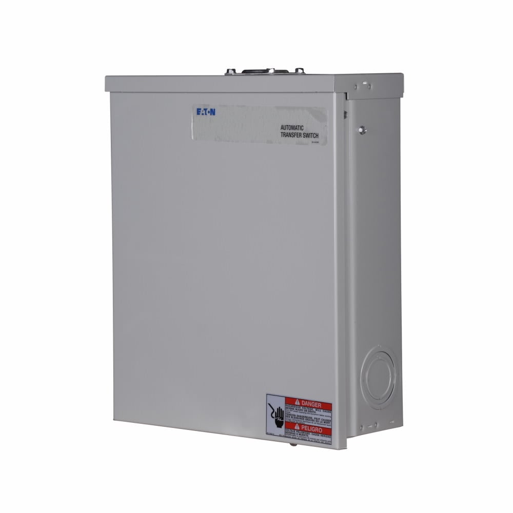 Green Automatic Transfer Switch, Load management, CHSPT2ULTRA surge protection, 100A, 120/240V, Two-pole, NEMA 3R enclosure, 50/60 Hz, Mechanically held switch