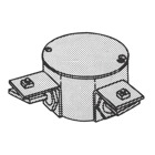 Steel Raceway Type L (90 degree) Junction Box with Galv-Krom finish.