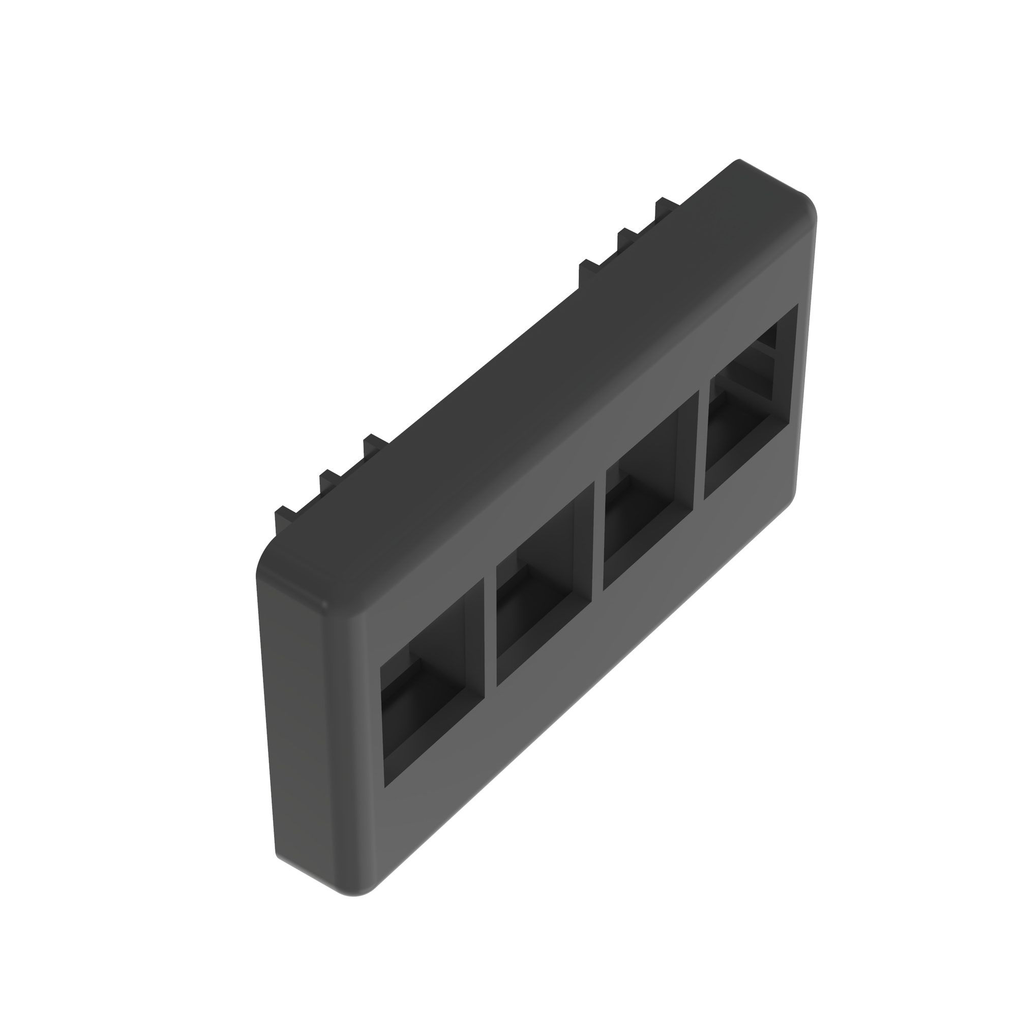 NK 4-port, modular furniture faceplate  