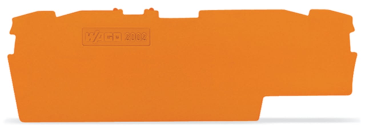 End and intermediate plate; 1 mm thick; orange
