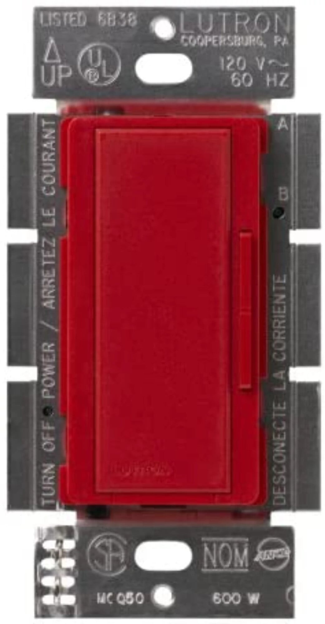 Maestro Companion dimmer for multi-location use, 120V, Satin finish in hot