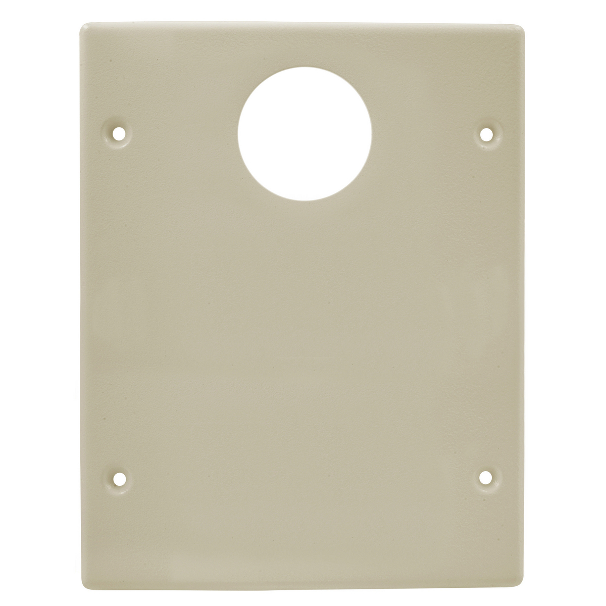 Metal Raceway, HBL6750 Series, Device Cover Plate, 3-Gang, 2) Blanks, 1) 1.60" Opening, Ivory