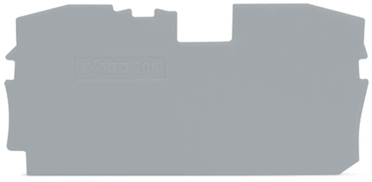 End and intermediate plate; 1 mm thick; gray